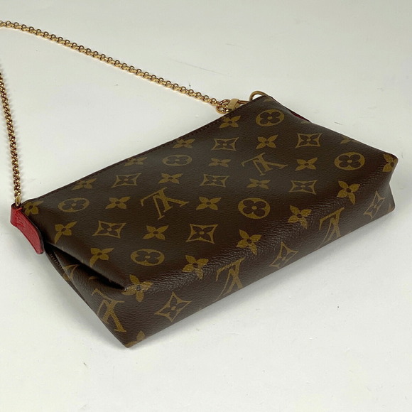 Louis Vuitton Brown Clutch Monogram Pallas Shoulder Bag - Picture 1 of 7